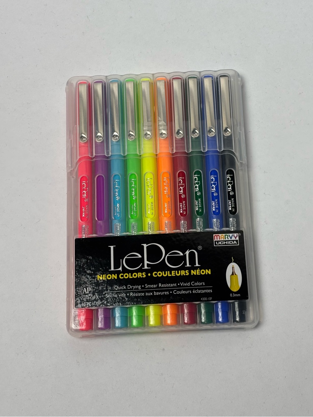 Marvy LePen Neon .3 mm 10 pack NEW